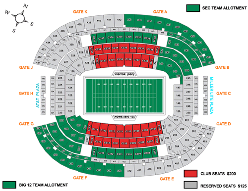 Cotton Bowl Seating Chart With Rows